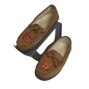 SU Syracuse University NCAA Women 10  Moccasin Slippers Logo